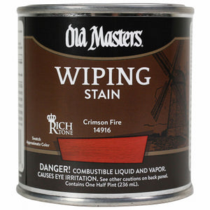 Wiping Stain, Oil-Based, Crimson Fire, 1/2-Pt.