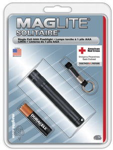 Solitaire Incandescent Flashlight, 2-Lumens, Black Aluminum