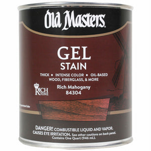 Gel Stain, Oil-Based, Rich Mahogany, 1-Qt.