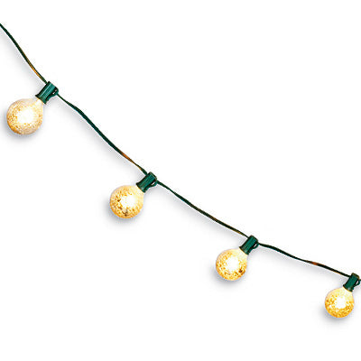 Christmas Light Set, G50 Globe, Silver Mercury Glass, 10-Ct.