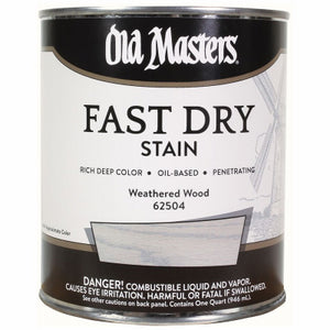 Fast Dry Stain, Oil-Based, Weathered Wood, 1-Qt.