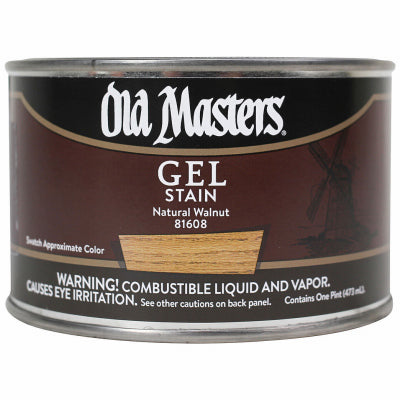 Gel Stain, Oil-Based, Natural Walnut, 1-Pt.